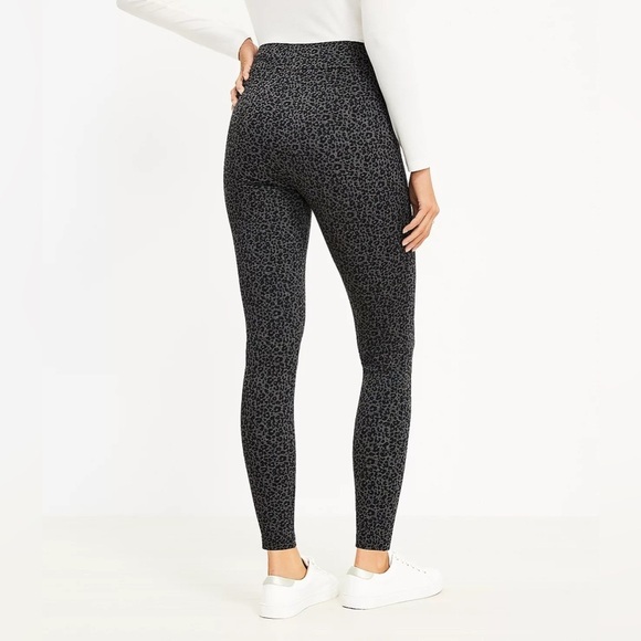 Loft Petite Leopard Print Ponte Leggings - Picture 2 of 9